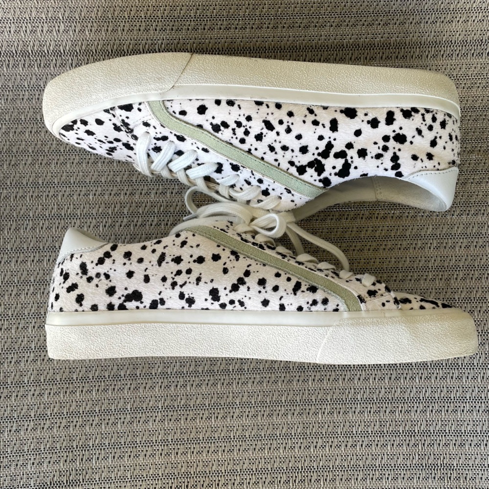 Madewell Sidewalk Low-Top Sneakers in Spatter-Painted Calf Hair Size 8 - Picture 6 of 11